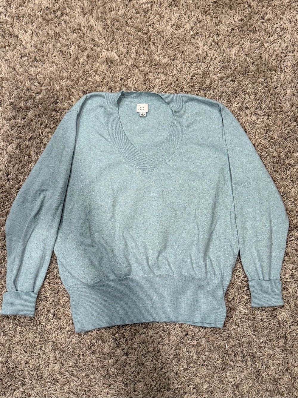 a new day Blue V-neck Sweater